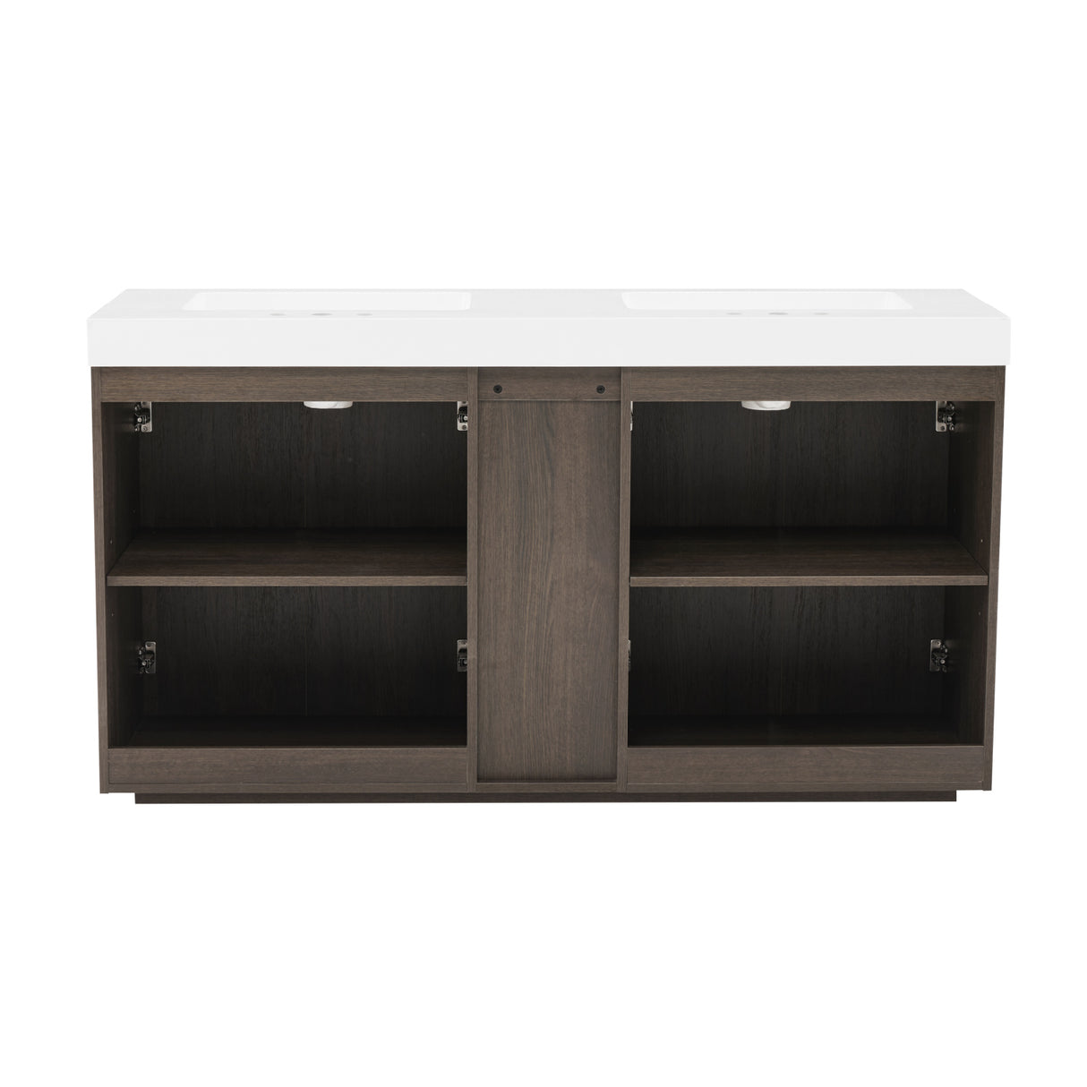 Modern European furniture - Smoked Oak Bathroom Vanity with Sink - www.oroa.com