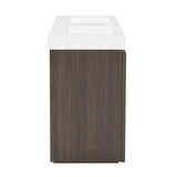 Modern European furniture - Smoked Oak Bathroom Vanity with Sink - www.oroa.com