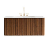 Etna Striped Walnut Bathroom Vanity Unit | OROA