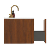 Etna Striped Walnut Bathroom Vanity Unit | OROA