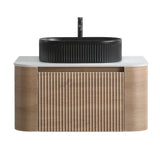Honey Oak Bathroom Vanity with Sink | OROA