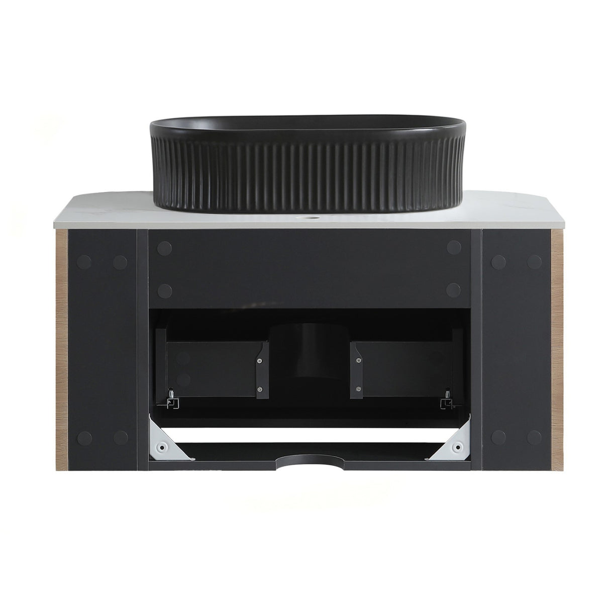Honey Oak Bathroom Vanity with Sink | OROA