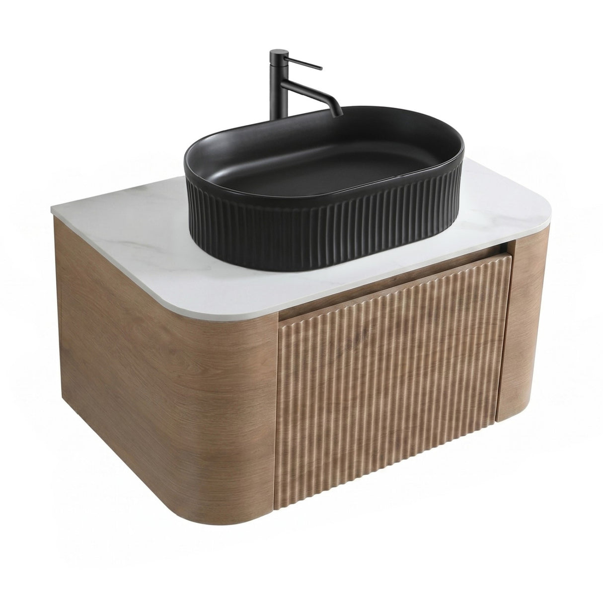 Honey Oak Bathroom Vanity with Sink | OROA