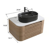 Honey Oak Bathroom Vanity with Sink | OROA