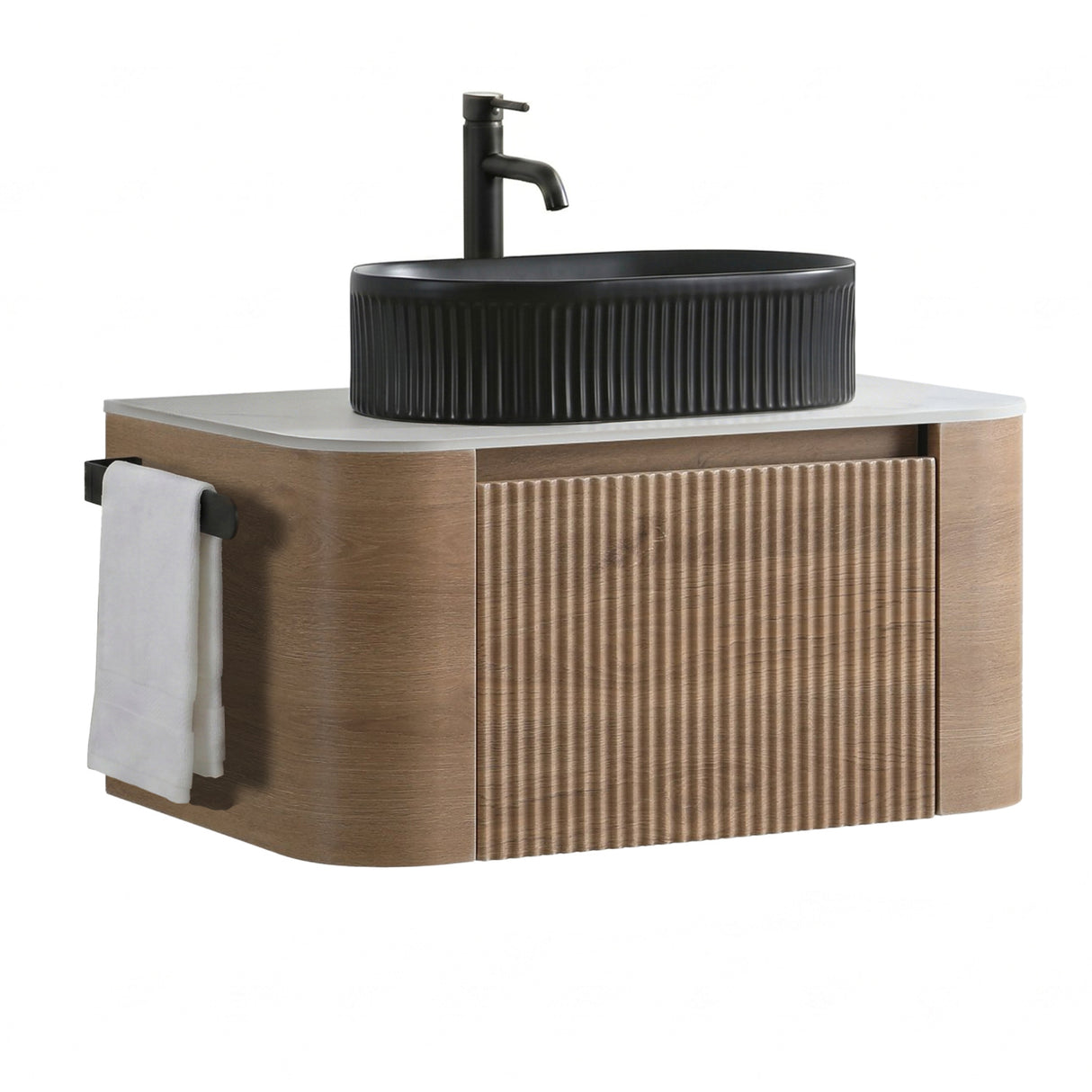 Honey Oak Bathroom Vanity with Sink | OROA