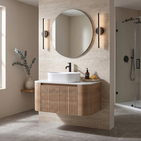 Honey Oak Bathroom Vanity with Sink | OROA