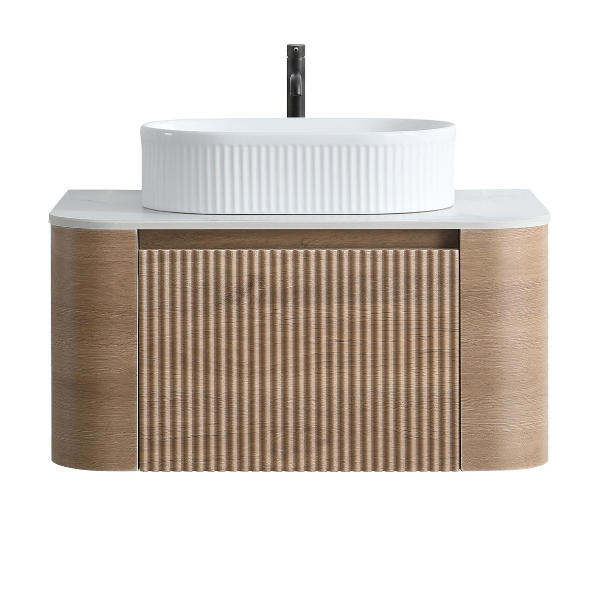 Honey Oak Bathroom Vanity with Sink | OROA