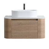 Honey Oak Bathroom Vanity with Sink | OROA