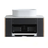 Honey Oak Bathroom Vanity with Sink | OROA