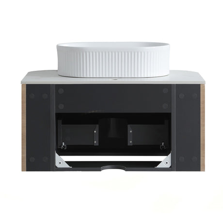 Honey Oak Bathroom Vanity with Sink | OROA