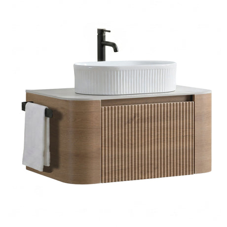 Honey Oak Bathroom Vanity with Sink | OROA
