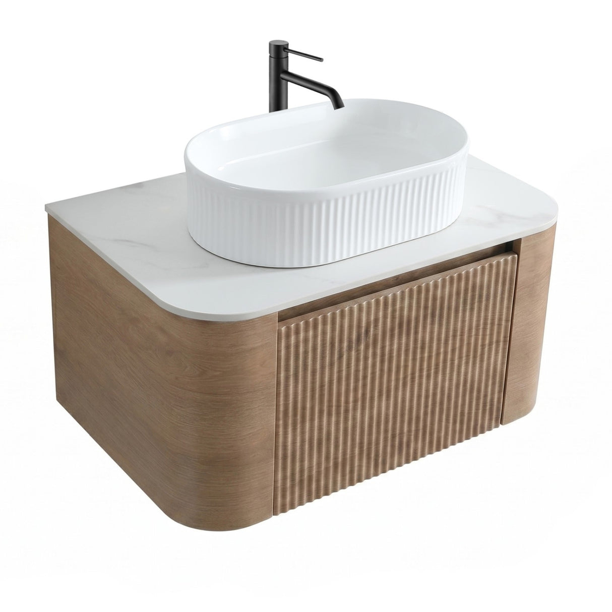 Honey Oak Bathroom Vanity with Sink | OROA