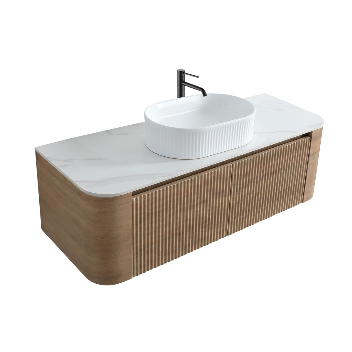 Honey Oak Bathroom Vanity with Sink | OROA
