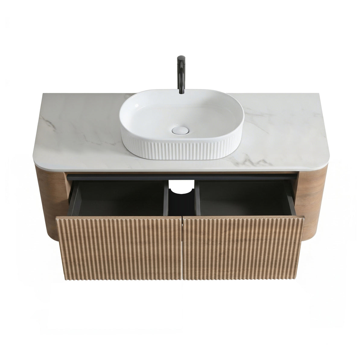 Honey Oak Bathroom Vanity with Sink | OROA