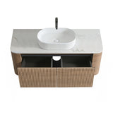 Honey Oak Bathroom Vanity with Sink | OROA