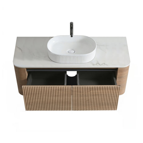Honey Oak Bathroom Vanity with Sink | OROA