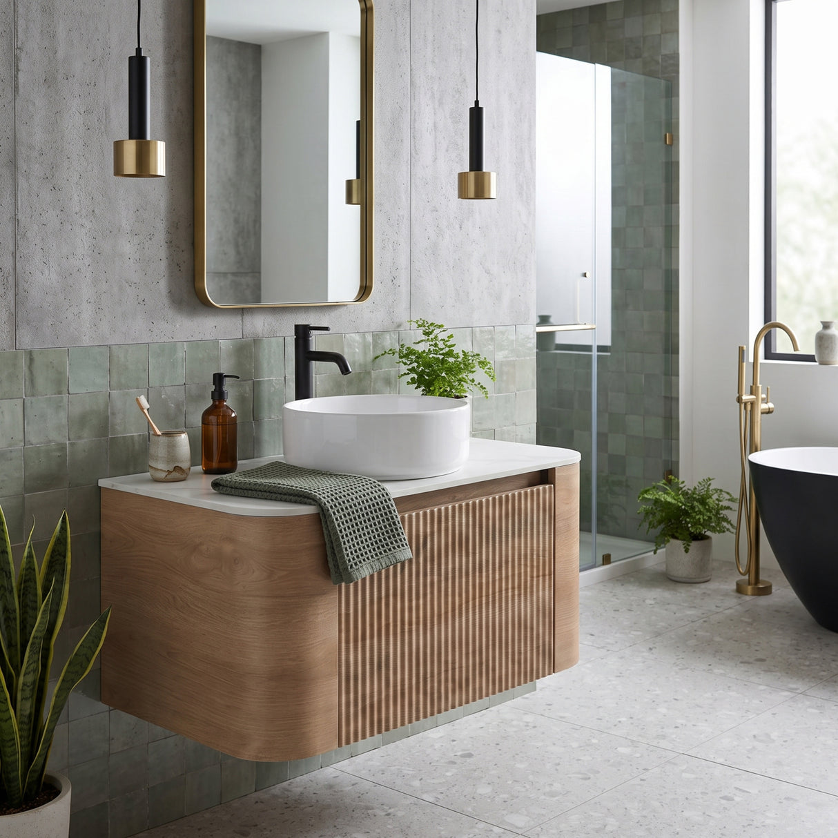 Erba Honey Oak Bathroom Vanity with Sink | OROA
