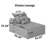 Modern Oversized Modular Chenille Sectional Sofa | OROA