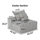 Modern Oversized Modular Chenille Sectional Sofa | OROA