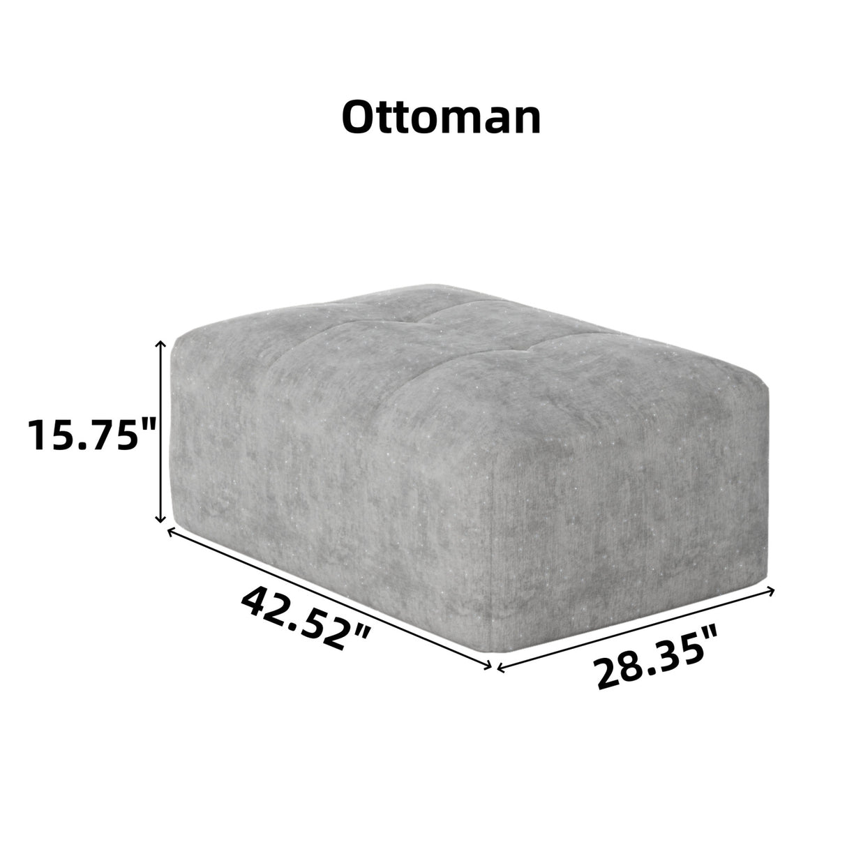 Modern Oversized Modular Chenille Sectional Sofa | OROA