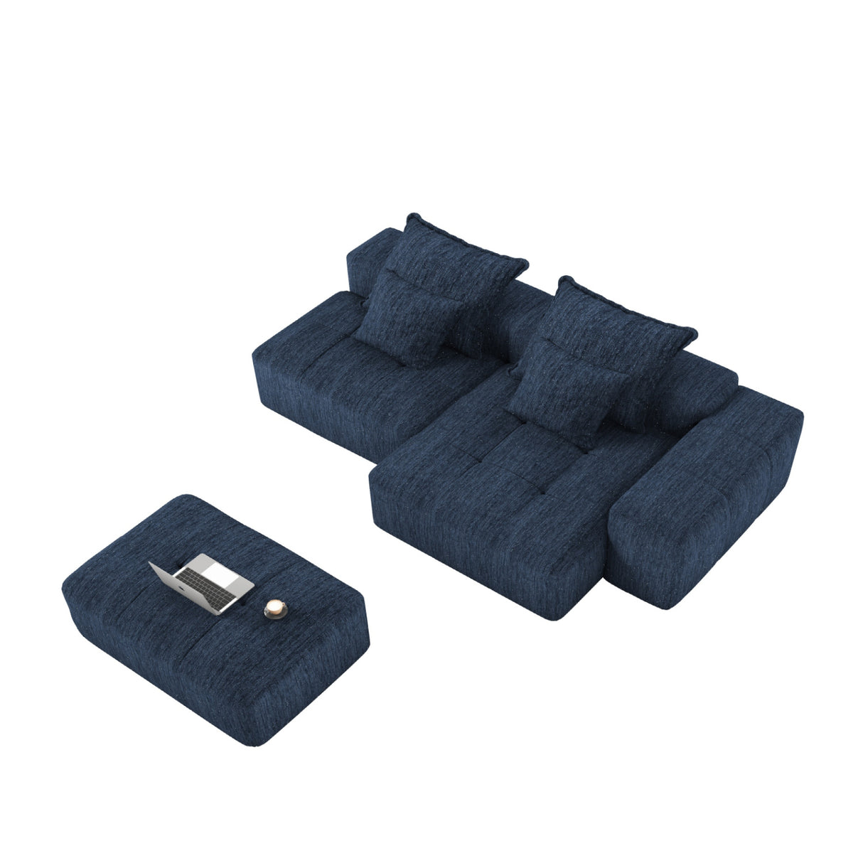 Modern Oversized Modular Chenille Sectional Sofa | OROA