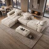 Beige Chenille Modular Sectional Sofa | OROA
