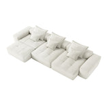Beige Chenille Modular Sectional Sofa | OROA