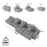 Blue Chenille Modular Sectional Sofa | OROA