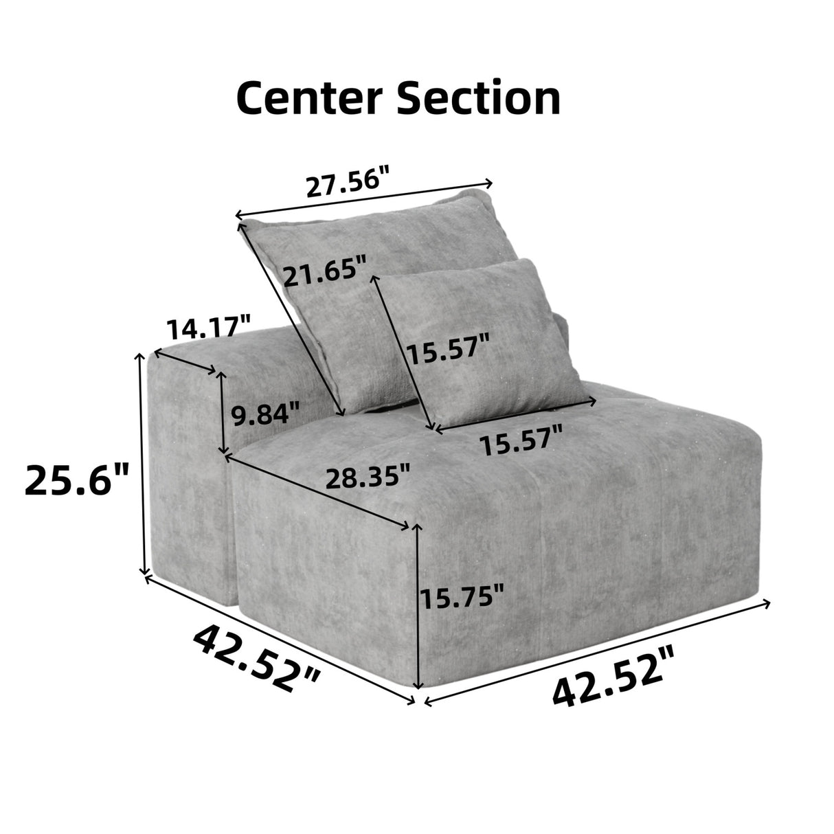 Blue Chenille Modular Sectional Sofa | OROA