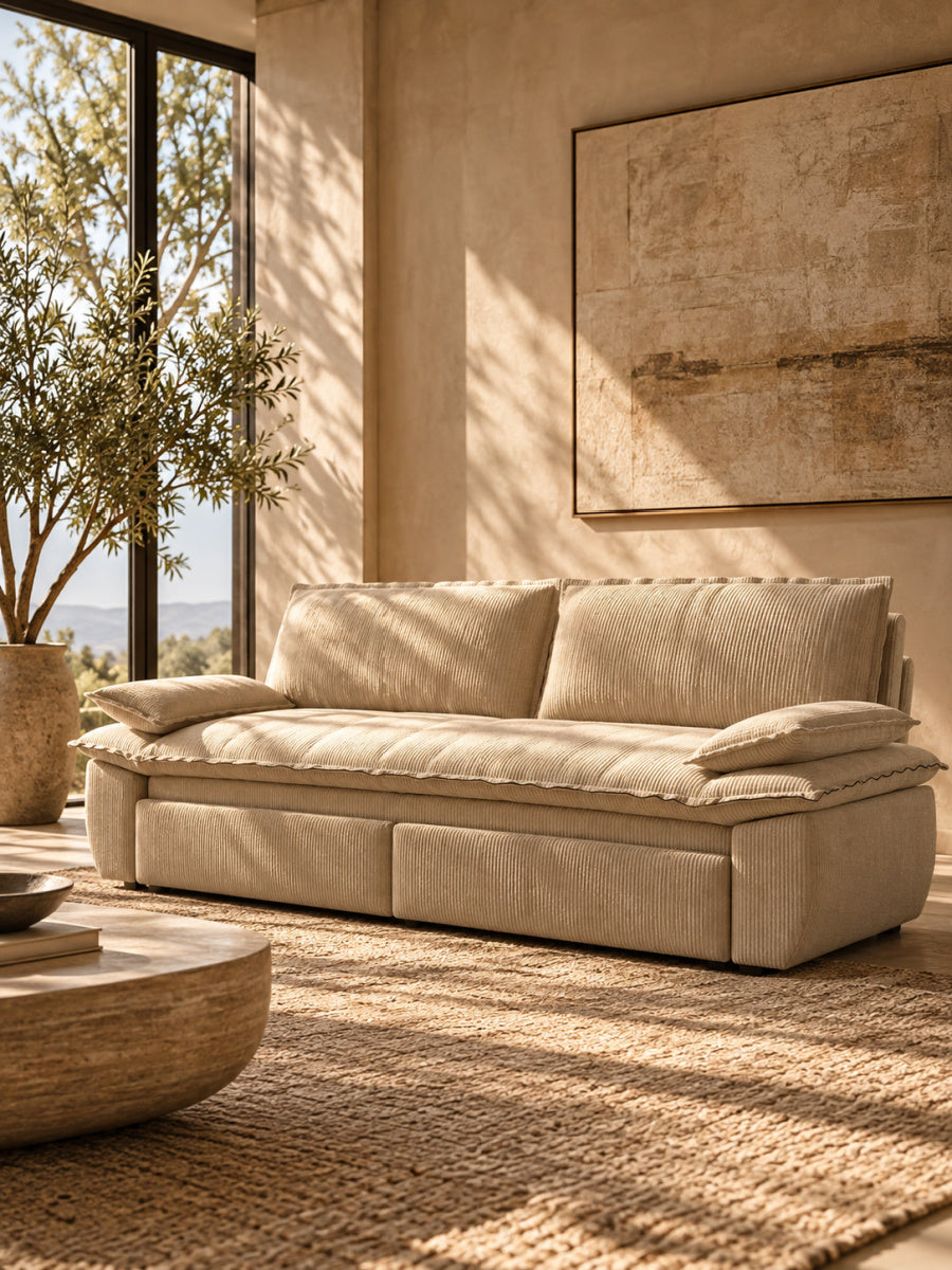Modern European furniture - 3-in-1 Convertible Sleeper Sofa Bed - www.oroa.com
