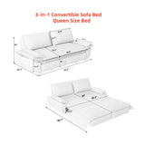 Modern European furniture - 3-in-1 Convertible Sleeper Sofa Bed - www.oroa.com