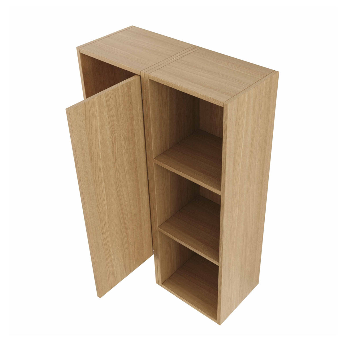 Modern European furniture - Oak Wall-Mounted Bathroom Side Cabinet - www.oroa.com