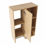 Modern European furniture - Oak Wall-Mounted Bathroom Side Cabinet - www.oroa.com
