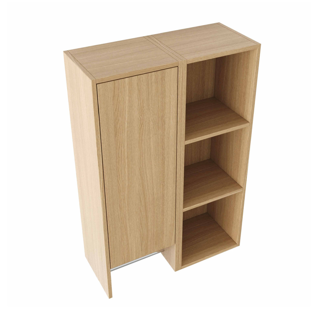 Modern European furniture - Oak Wall-Mounted Bathroom Side Cabinet - www.oroa.com