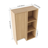 Modern European furniture - Oak Wall-Mounted Bathroom Side Cabinet - www.oroa.com