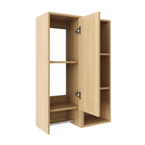 Modern European furniture - Oak Wall-Mounted Bathroom Side Cabinet - www.oroa.com