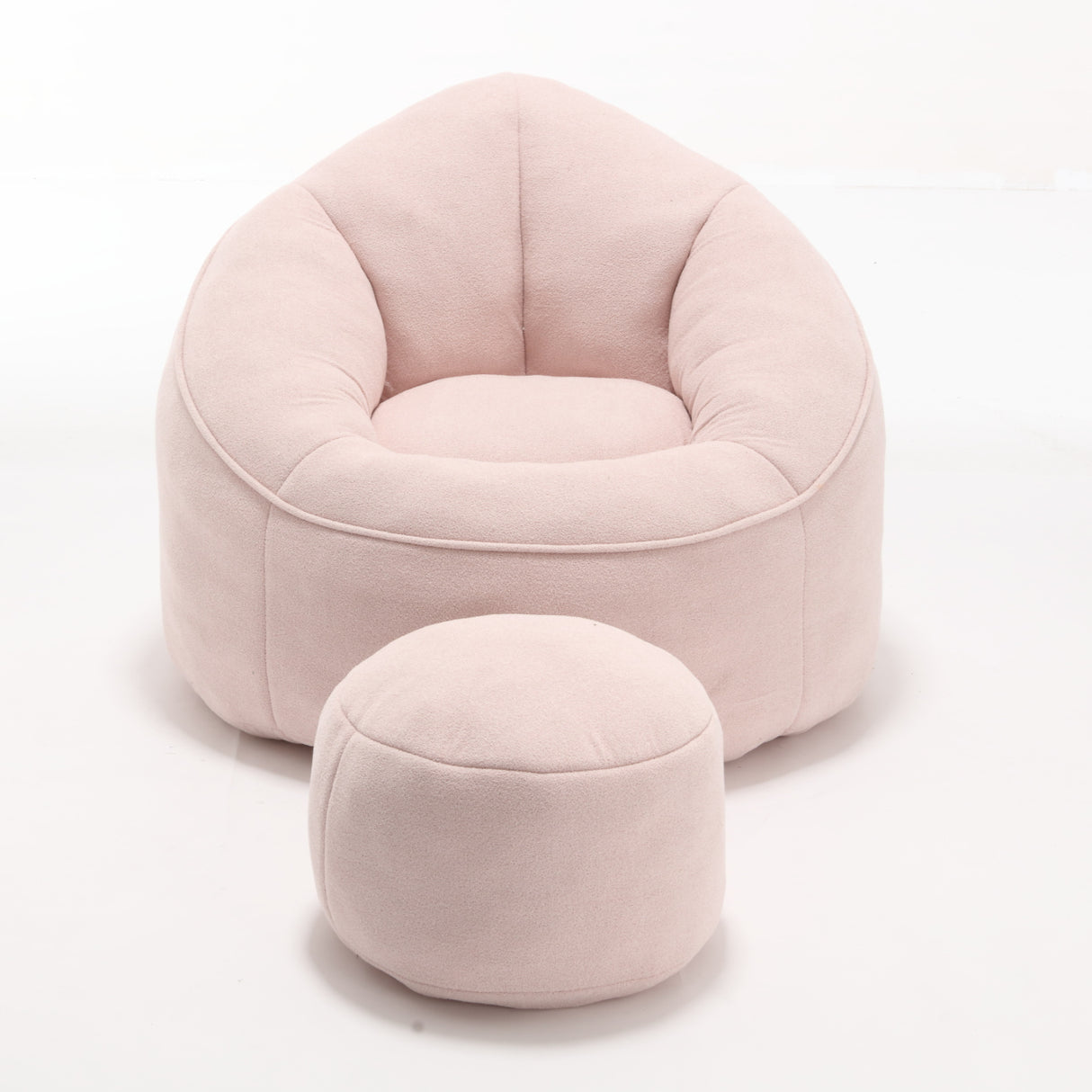 Pink Bean Bag Sofa Chair with Footrest | OROA Kids