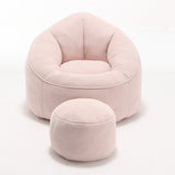 Pink Bean Bag Sofa Chair with Footrest | OROA Kids
