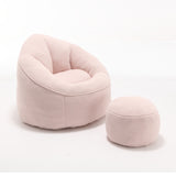Pink Bean Bag Sofa Chair with Footrest | OROA Kids
