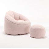 Pink Bean Bag Sofa Chair with Footrest | OROA Kids