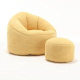 Yellow Bean Bag Sofa Chair with Footrest | OROA Kids