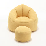 Yellow Bean Bag Sofa Chair with Footrest | OROA Kids