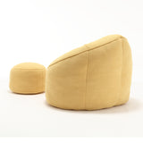 Yellow Bean Bag Sofa Chair with Footrest | OROA Kids