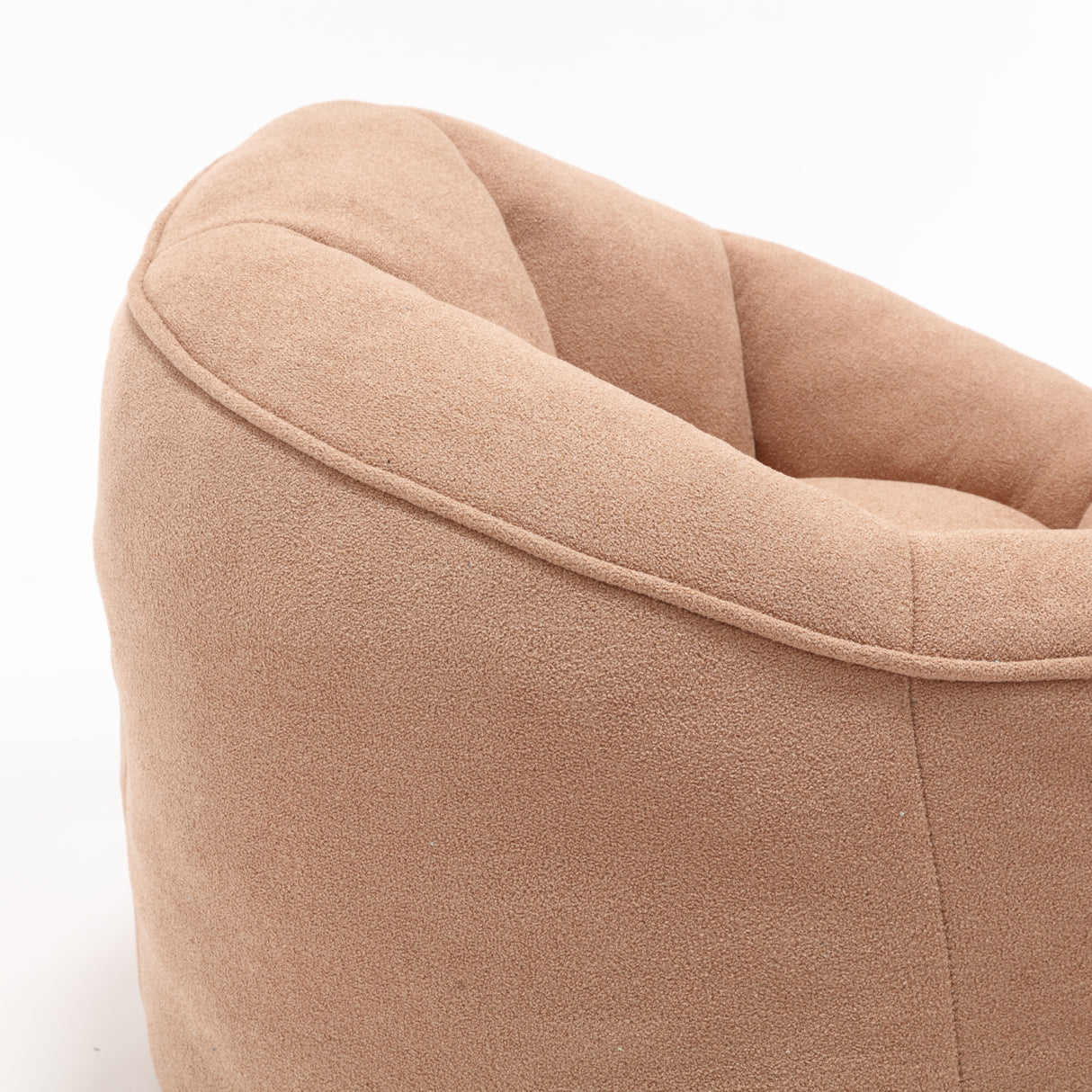 Tan Bean Bag Sofa Chair with Footrest | OROA Kids