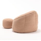 Tan Bean Bag Sofa Chair with Footrest | OROA Kids