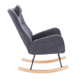 Dark Gray Upholstered Nursery Rocking Chair | OROA Kids