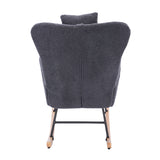 Dark Gray Upholstered Nursery Rocking Chair | OROA Kids