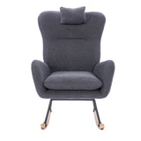 Dark Gray Upholstered Nursery Rocking Chair | OROA Kids