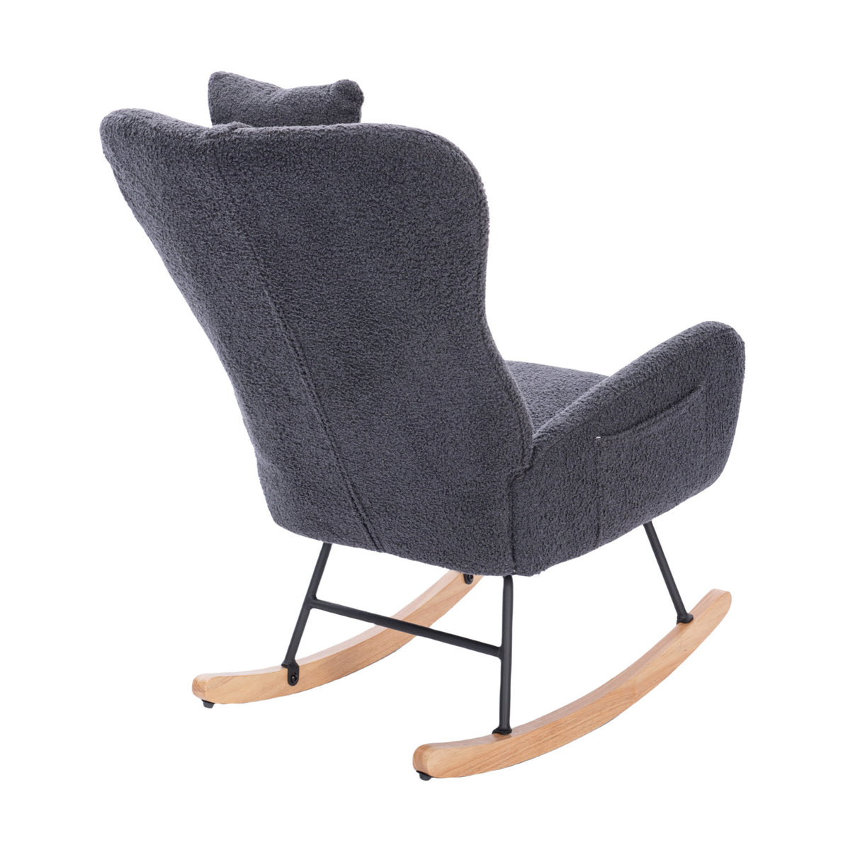 Dark Gray Upholstered Nursery Rocking Chair | OROA Kids