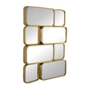Modern European furniture - Gold Metal Framed Wall Mirror - www.oroa.com